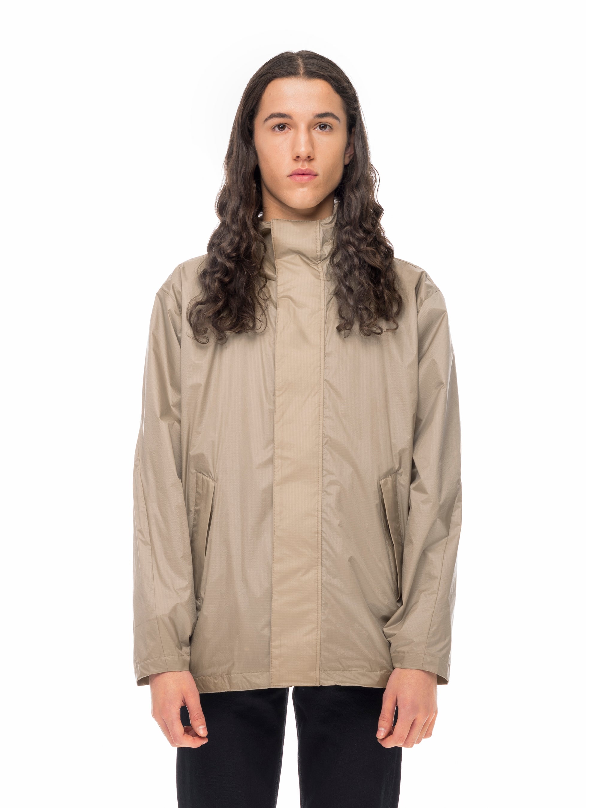 アウター（レディース） 【COYSEIO】 CHECK WINDBREAKER MUD KHAKI