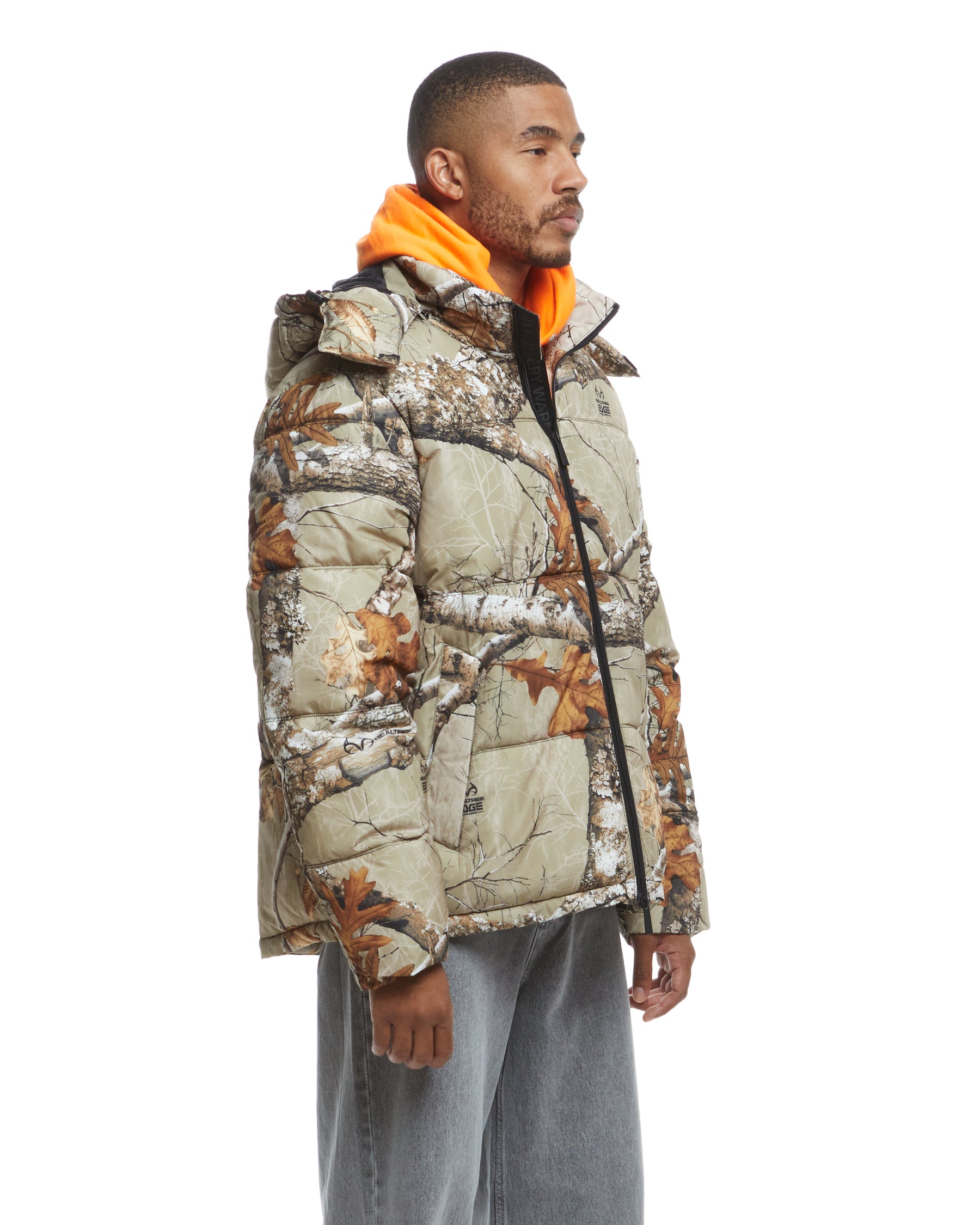 Camouflage bubble best sale jacket