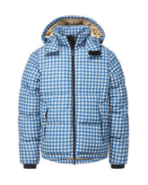 Hooded Puffer - Blue Check