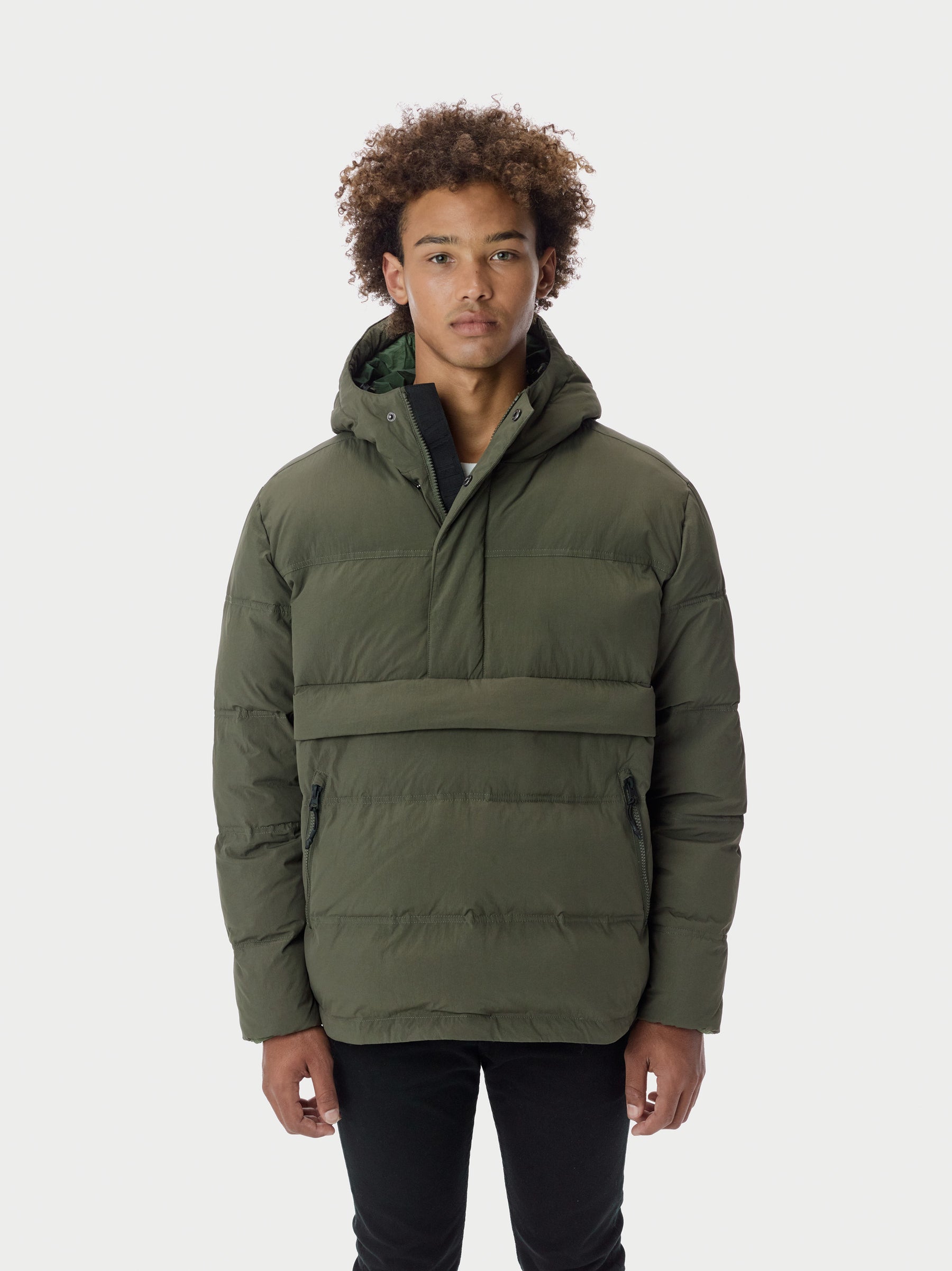 ショップレビュー ランキング Anorak Puffer Olive - ジャケット・アウター