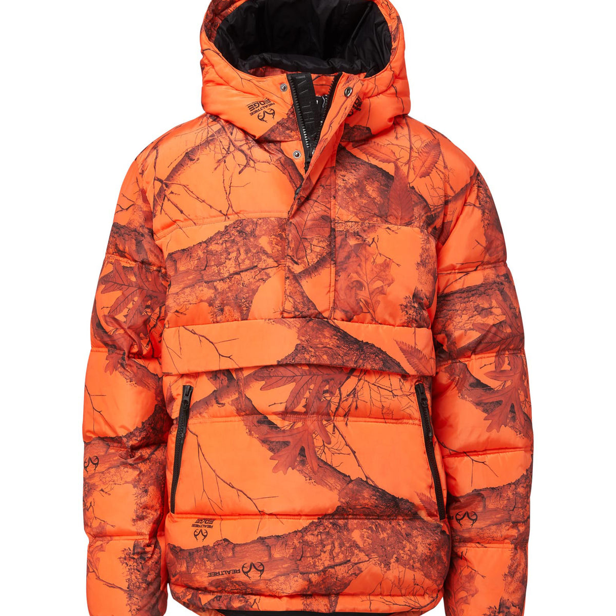 Realtree EDGE Anorak Puffer Orange Camo