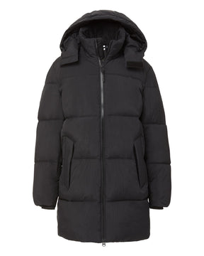 Long Hooded Puffer - Black